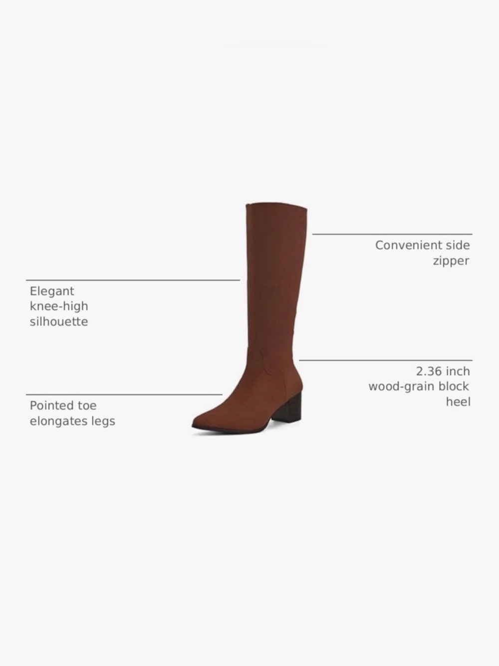 Shoe'N Tale Brown Knee High Boots Women Size 41 - Picture 6 of 17
